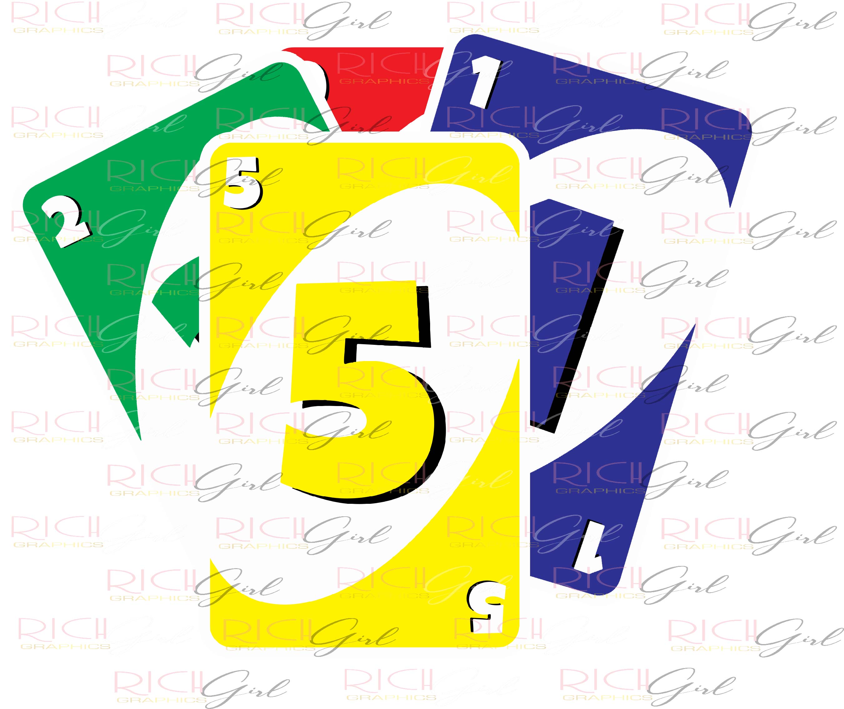 Uno Cutout Props - YELLOW CARDS