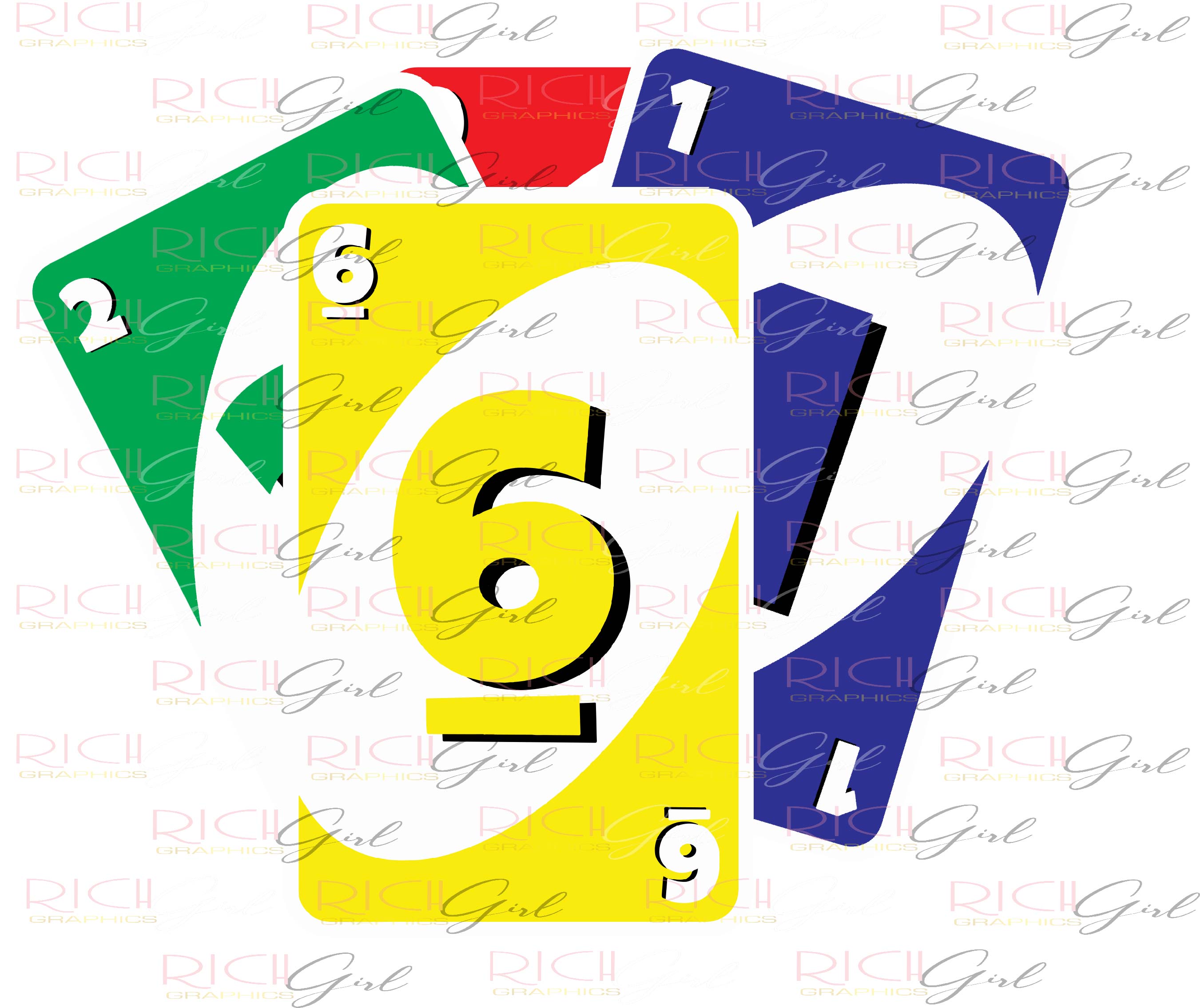 Uno Cutout Props - YELLOW CARDS