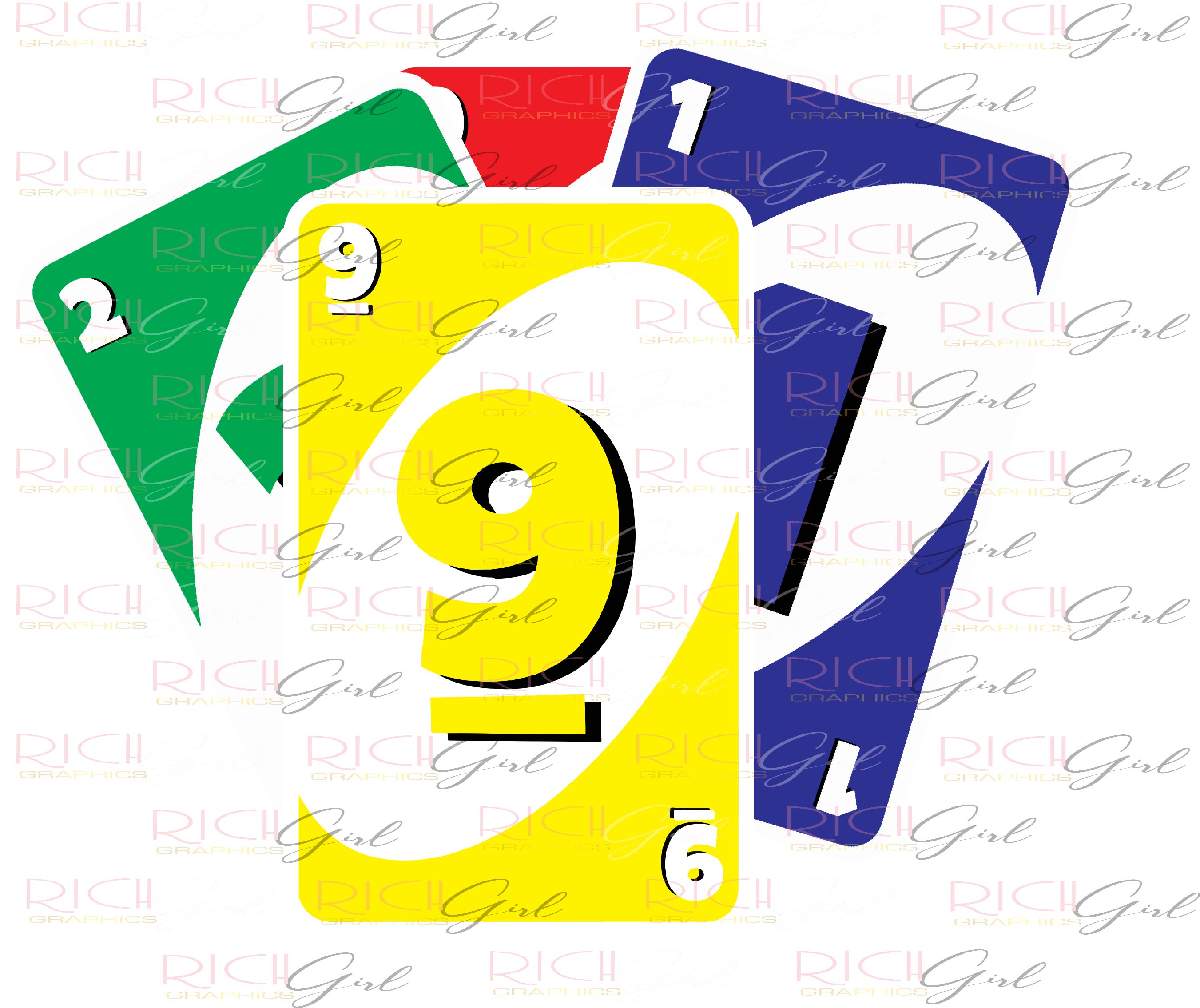 Uno Cutout Props - YELLOW CARDS