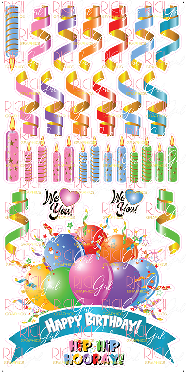 Celebration Streamers Yard Card