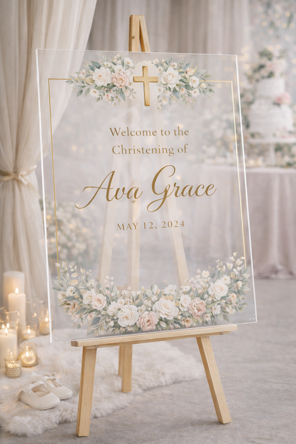 Elegant Custom Acrylic Display Sign