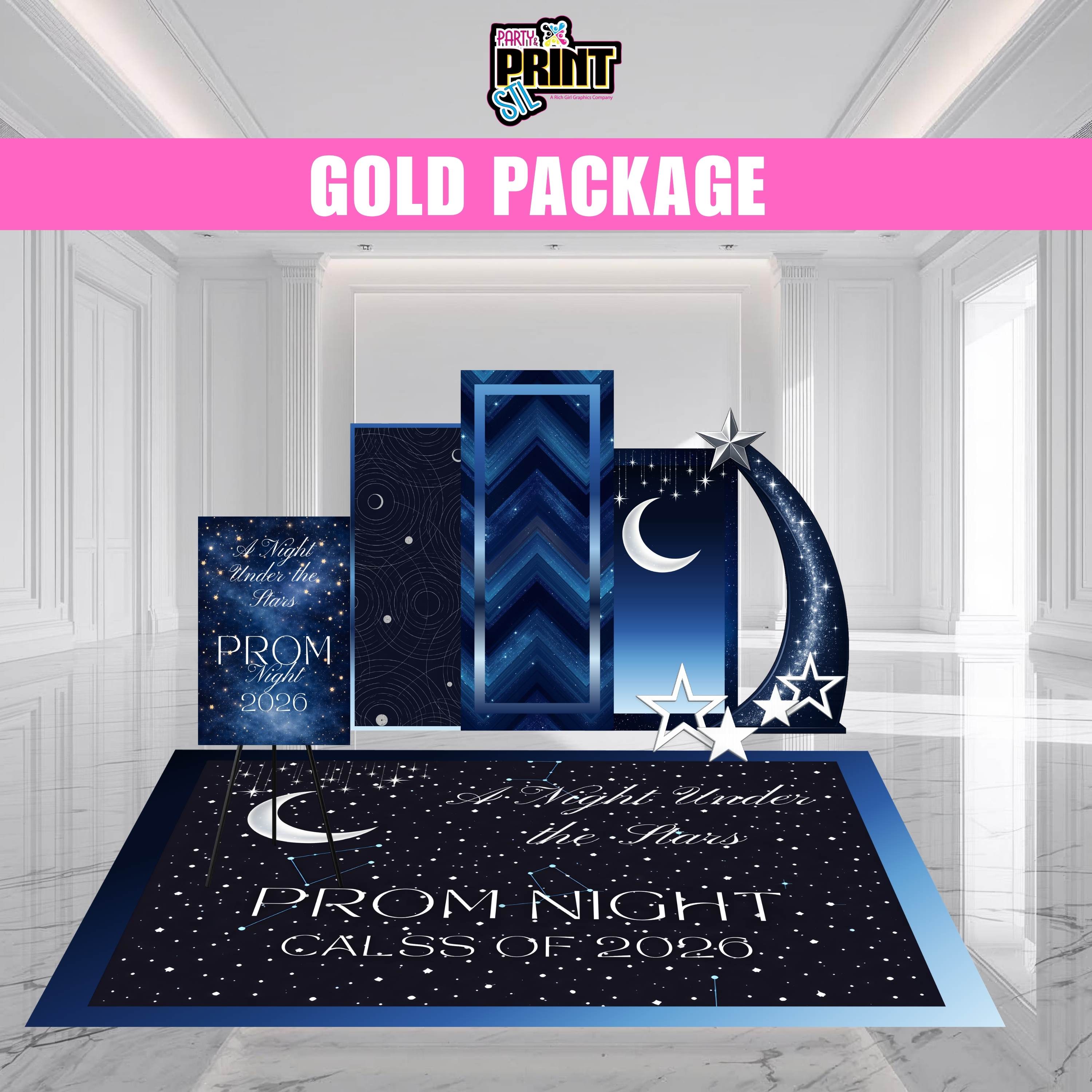 A Night Under the Stars Prom Setup | Gold Package | Custom Colors Available