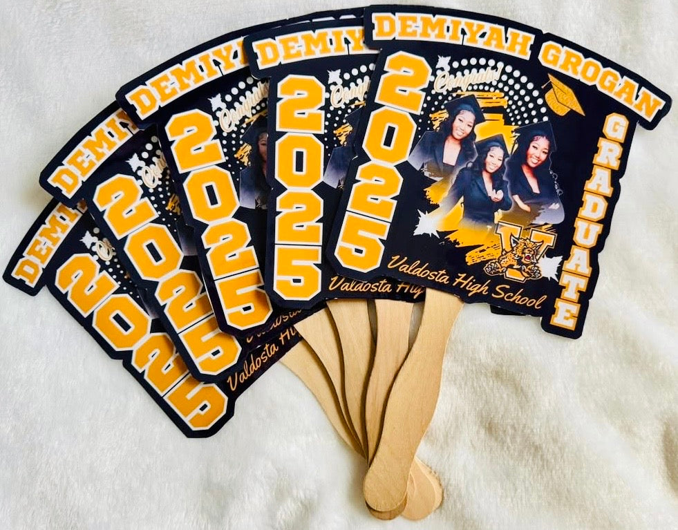 Custom Graduation Fans – Personalized Handheld Photo Fans