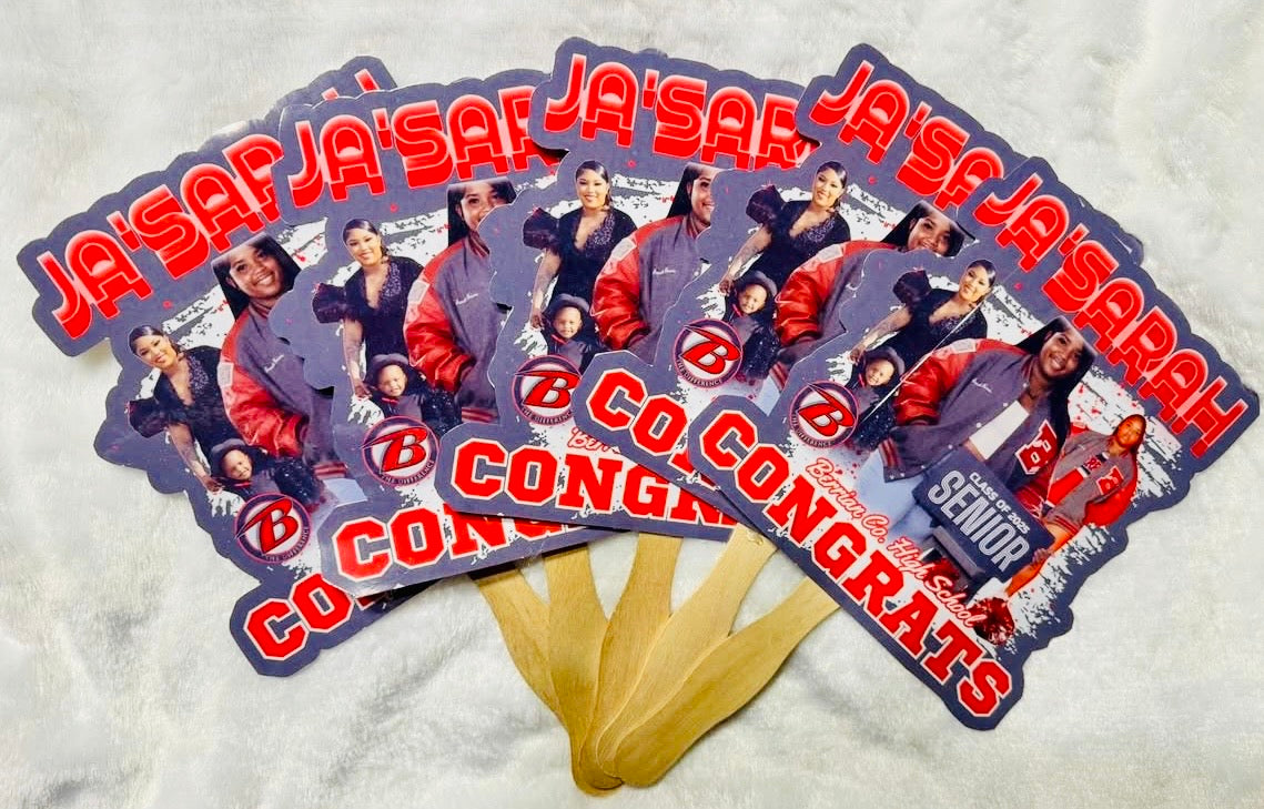 Custom Graduation Fans – Personalized Handheld Photo Fans