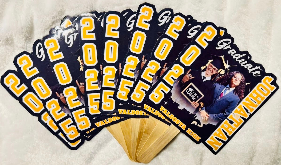 Custom Graduation Fans – Personalized Handheld Photo Fans