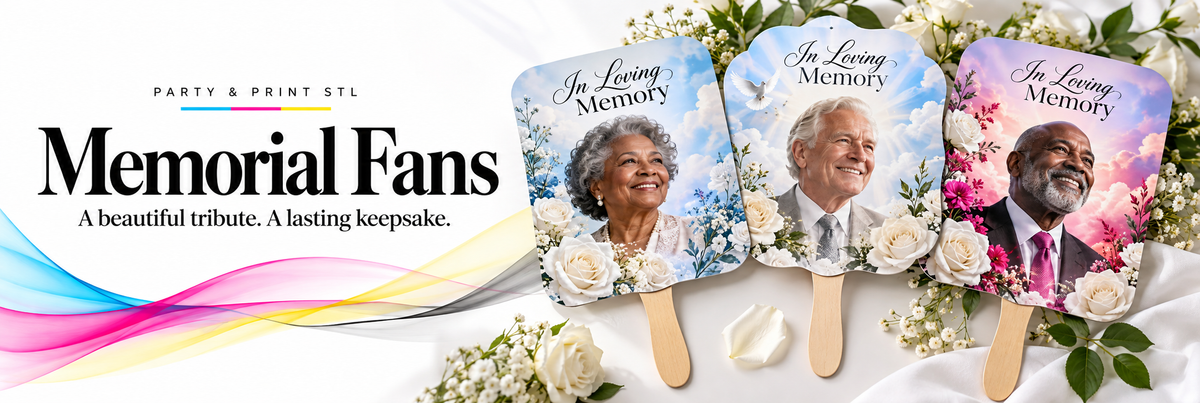 Custom Tri-Panel Memorial Hand Fan | Personalized Three-Section Funeral Photo Fan | Celebration of Life Keepsake