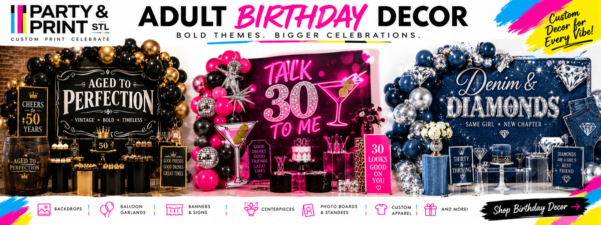 3 Photo Wall & Floor Decal Set | Grand Birthday Package | Personalized Birthday Party Decor