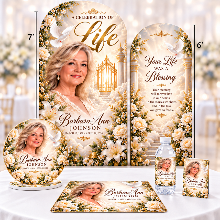 Remembrance Photo Board Bundle | Personalized Memorial Table Settings