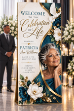 7FT Celebration of Life Photo Board – Custom Memorial Display