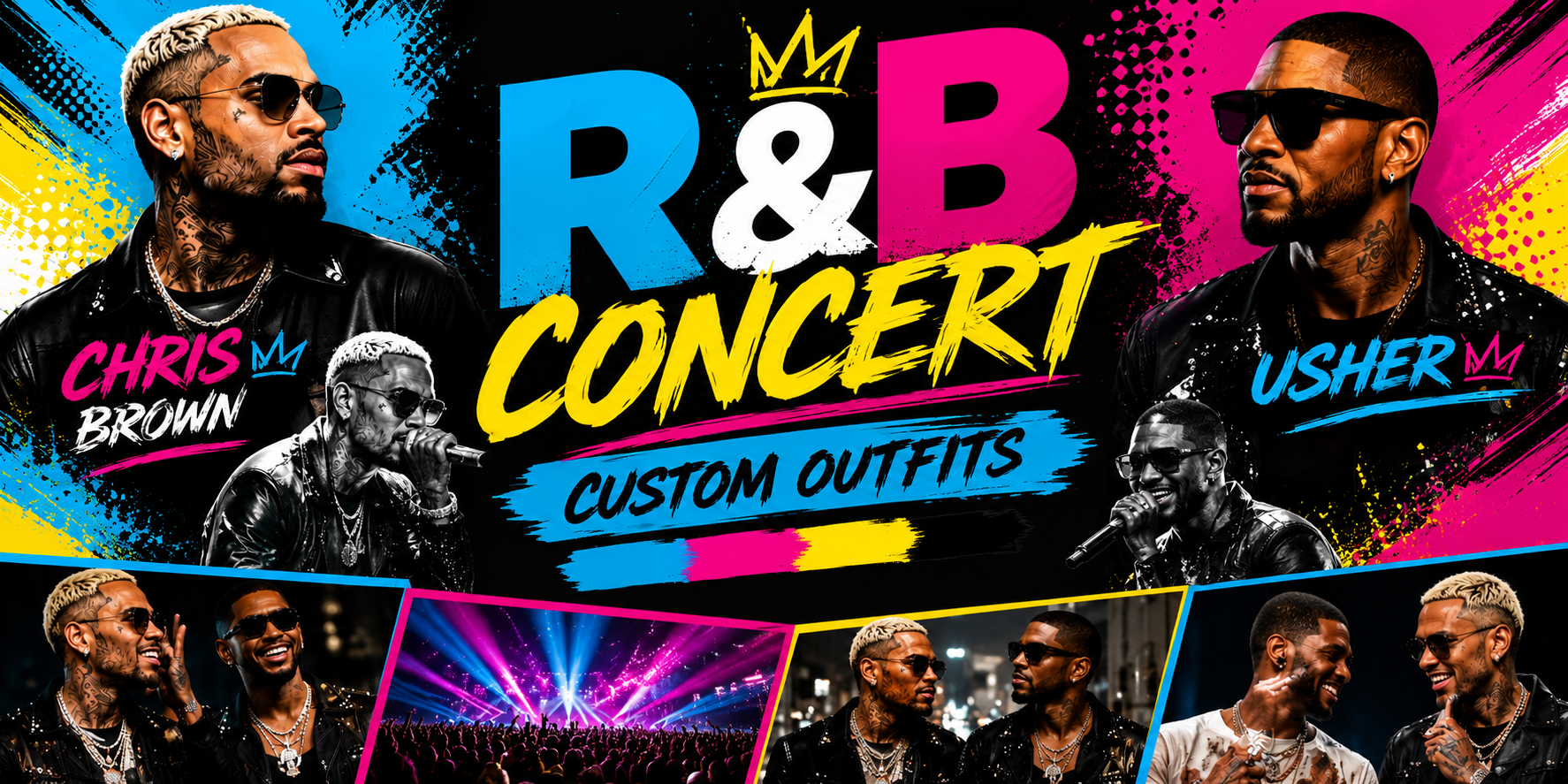 One-of-a-Kind Chris Brown & Usher St. Louis 2026 Sweater Dress – White & Green | Size Small