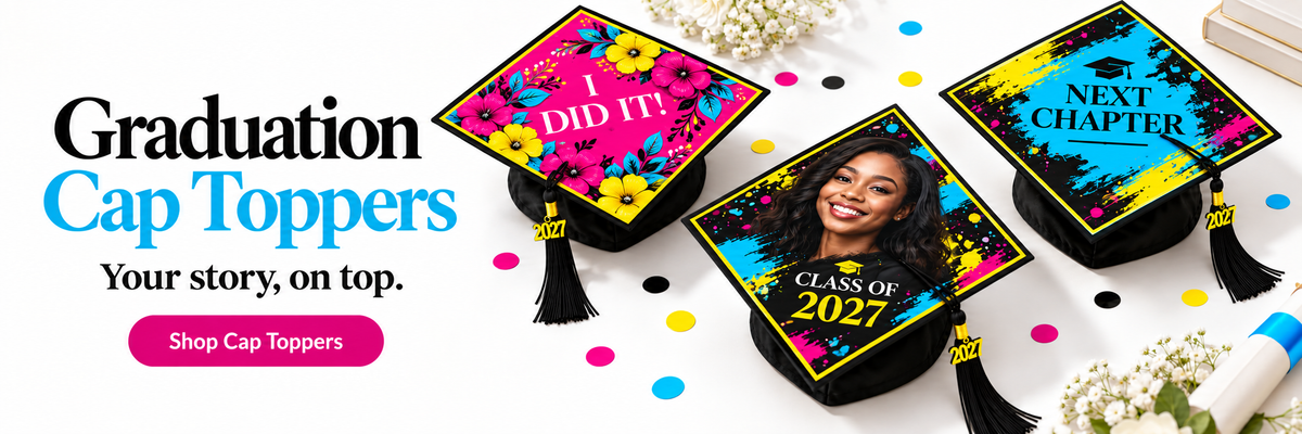 Crayon Delight Graduation Cap Topper | Kids Size