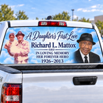 Custom Memorial Perforated Rear Window Decal | Personalized Photo Vehicle Window Graphic