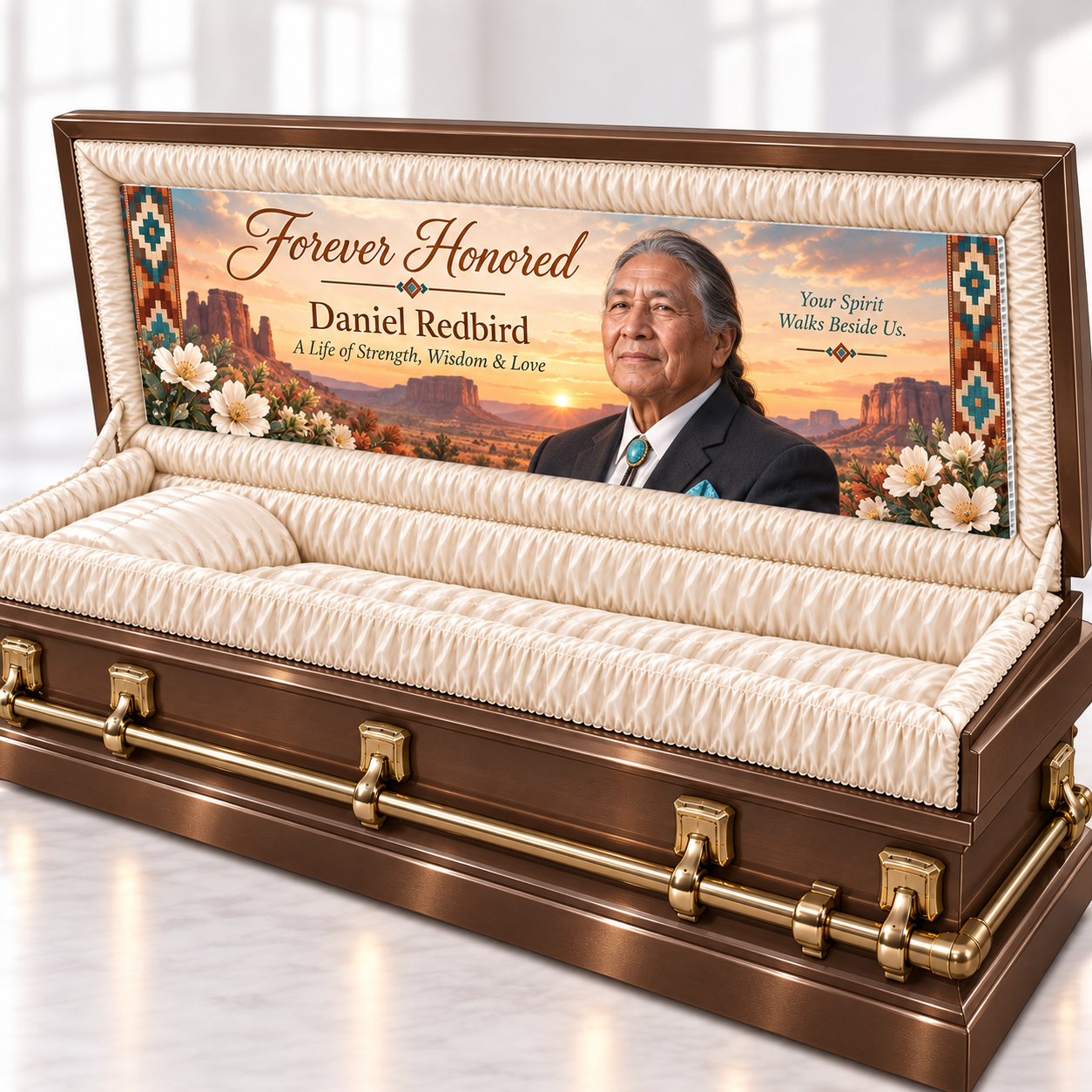 Custom Full-Couch Casket Panel | Personalized Photo Memorial Insert | Lightweight Coroplast