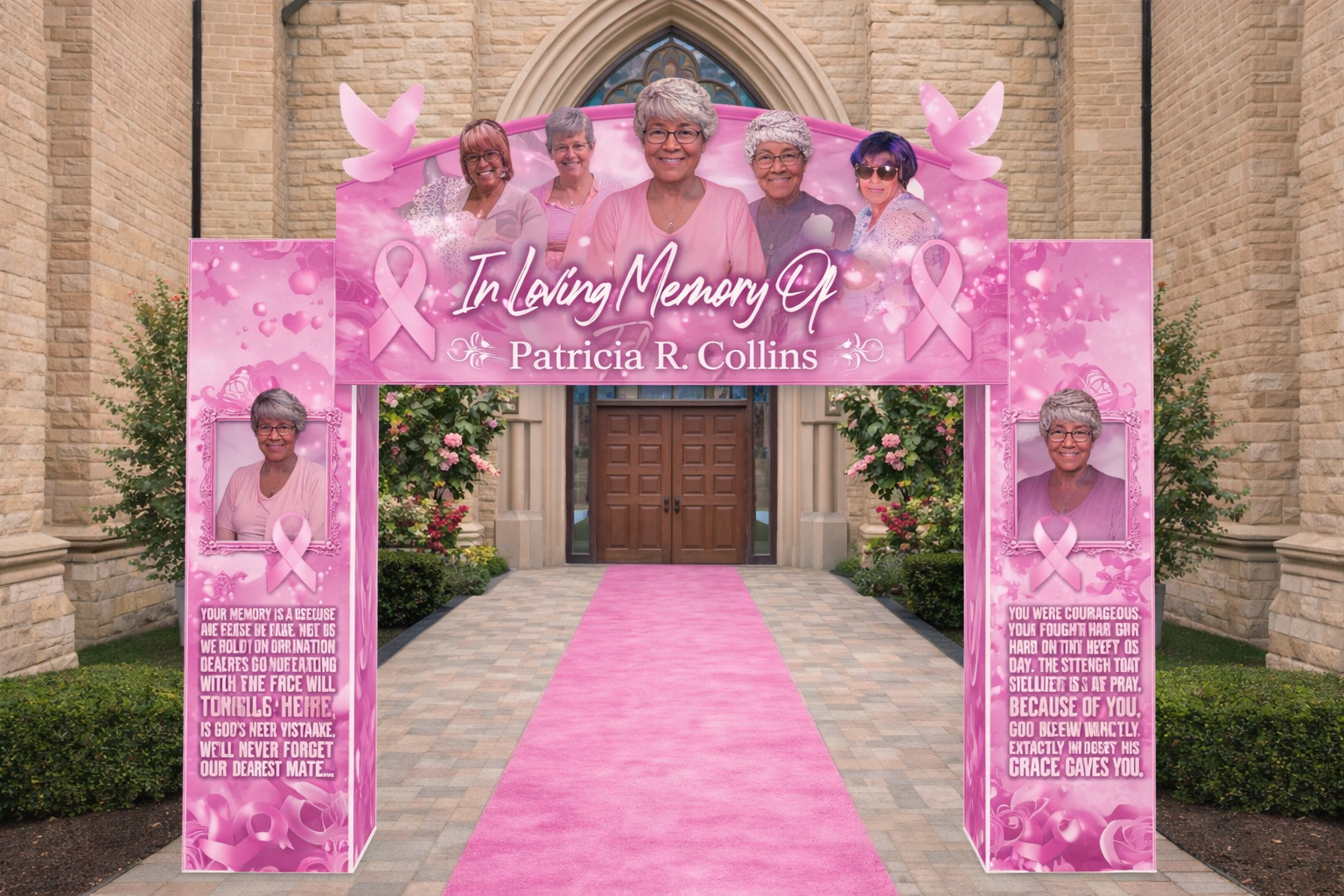 Custom Memorial Archway | Entryway Backdrop