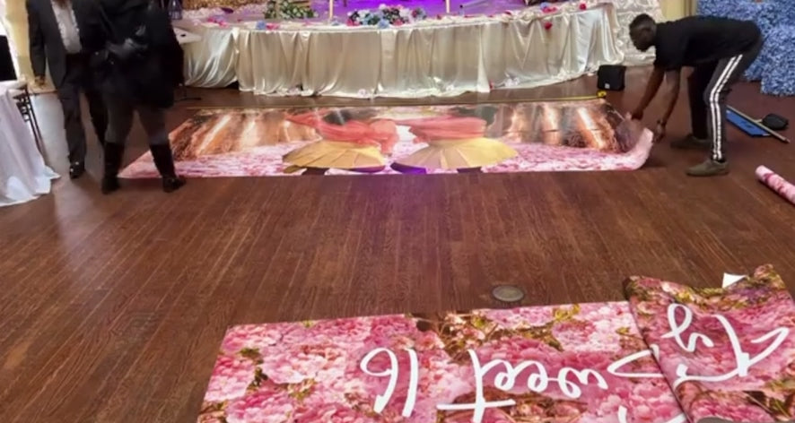 Custom Floor Wrap Decal – Personalized Slip-Resistant Event Decor