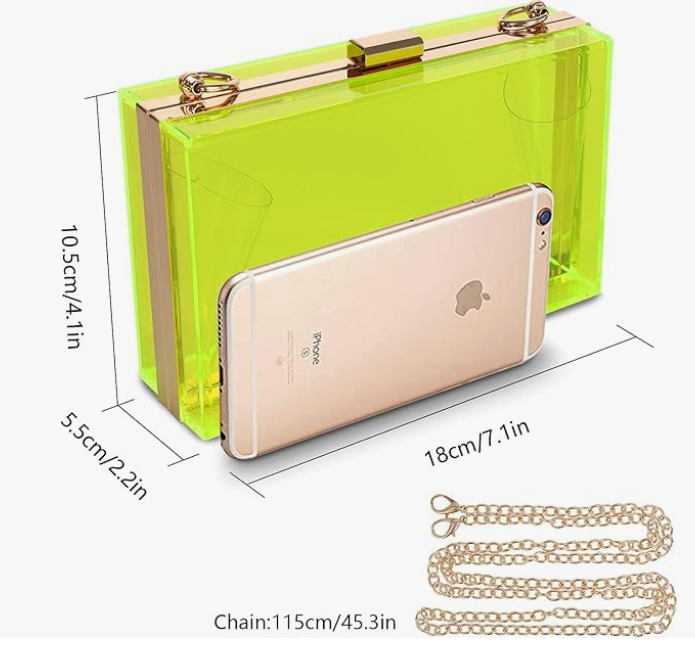 NBA YoungBoy “Never Broke Again” Neon Green Purse with Gold Chain