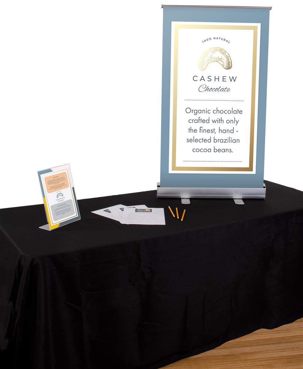 Custom Tabletop Retractable Banner – Compact Display Stand for Restaurants, Events & Promotions