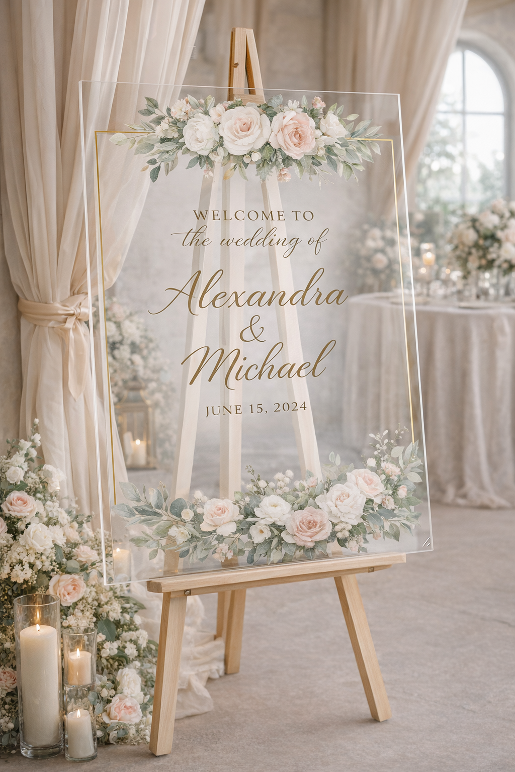 Elegant Custom Acrylic Display Sign