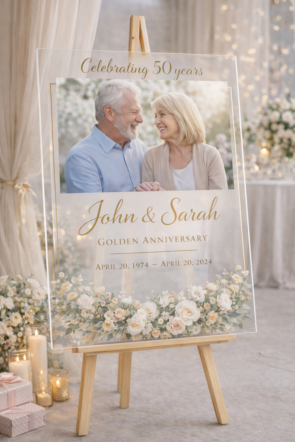 Elegant Custom Acrylic Display Sign