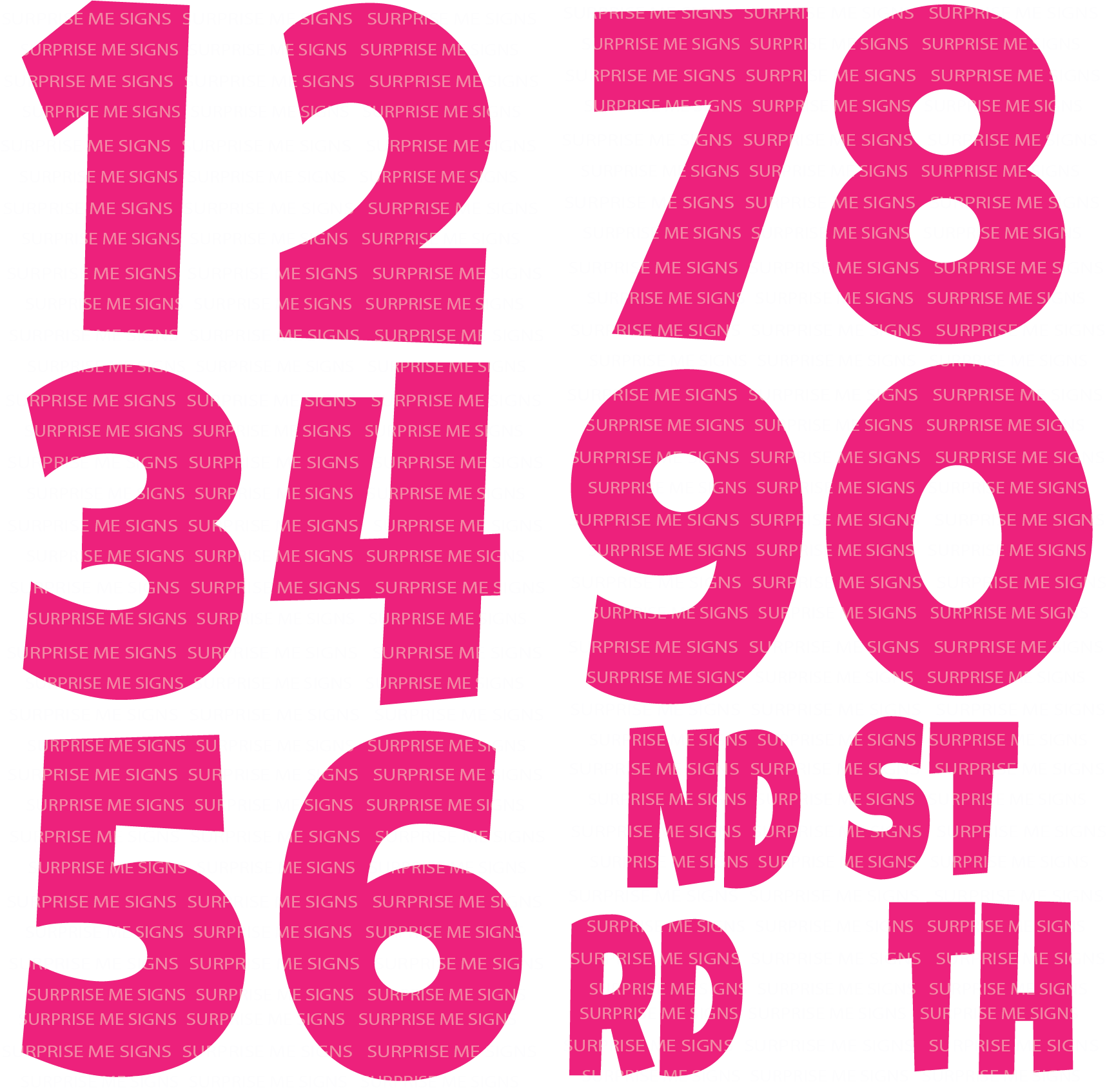 Giant 30 Inch Numbers Yard Card (Many Colors Available PLAIN or SPARKLE)