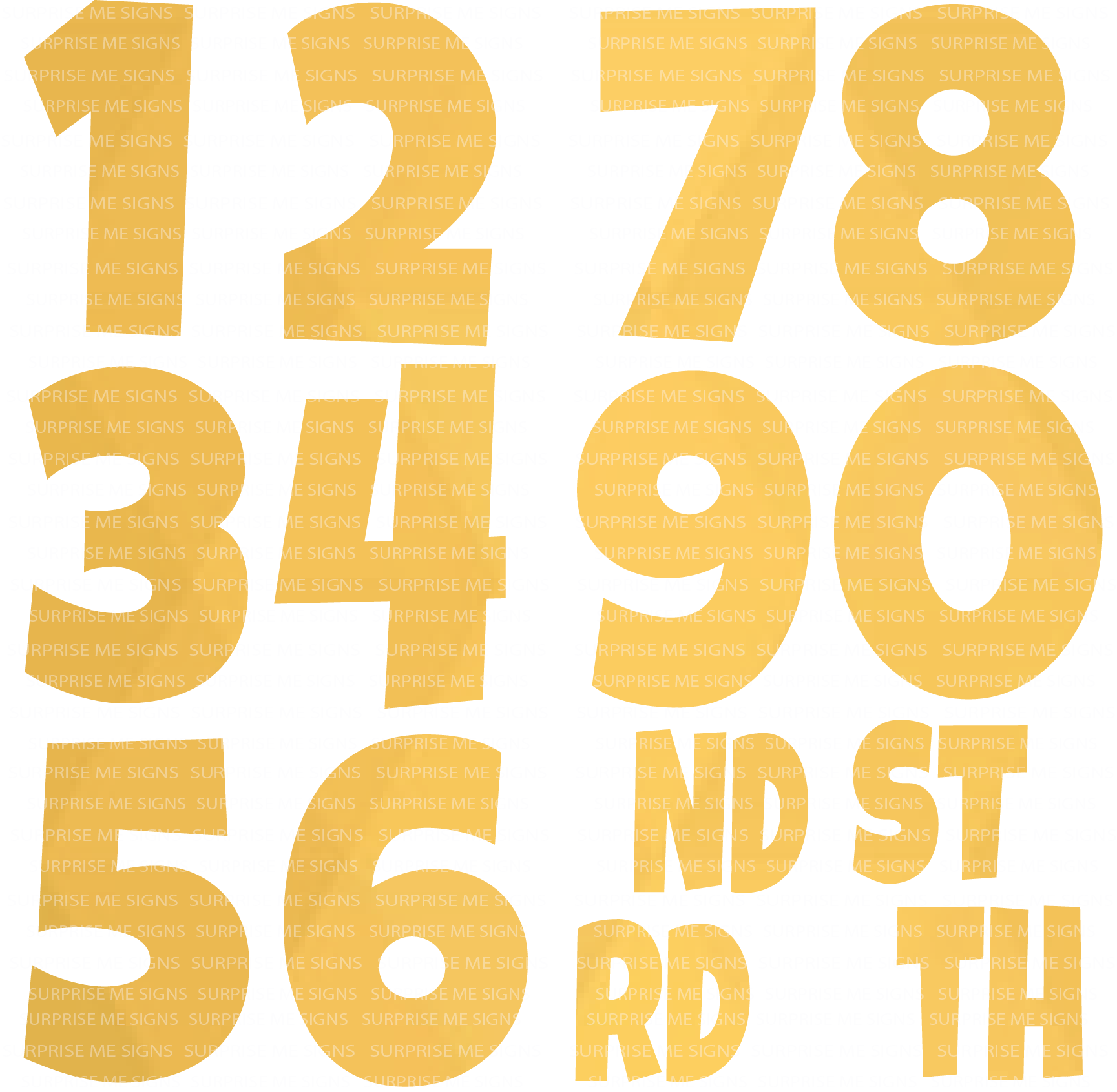 Giant 30 Inch Numbers Yard Card (Many Colors Available PLAIN or SPARKLE)