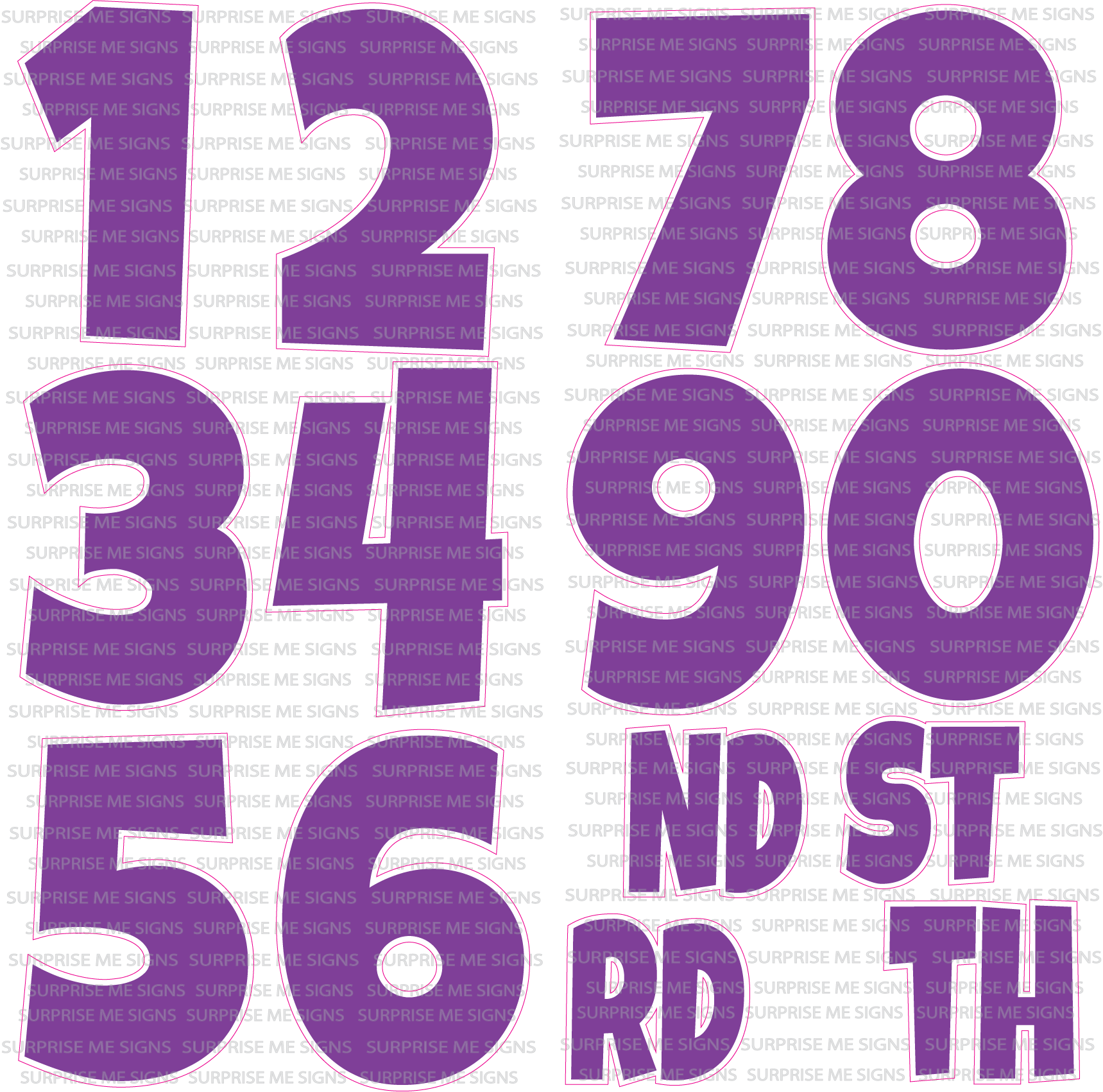 Giant 30 Inch Numbers Yard Card (Many Colors Available PLAIN or SPARKLE)