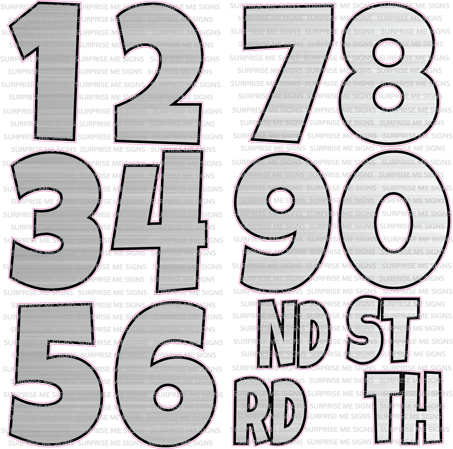 Giant 30 Inch Numbers Yard Card (Many Colors Available PLAIN or SPARKLE)