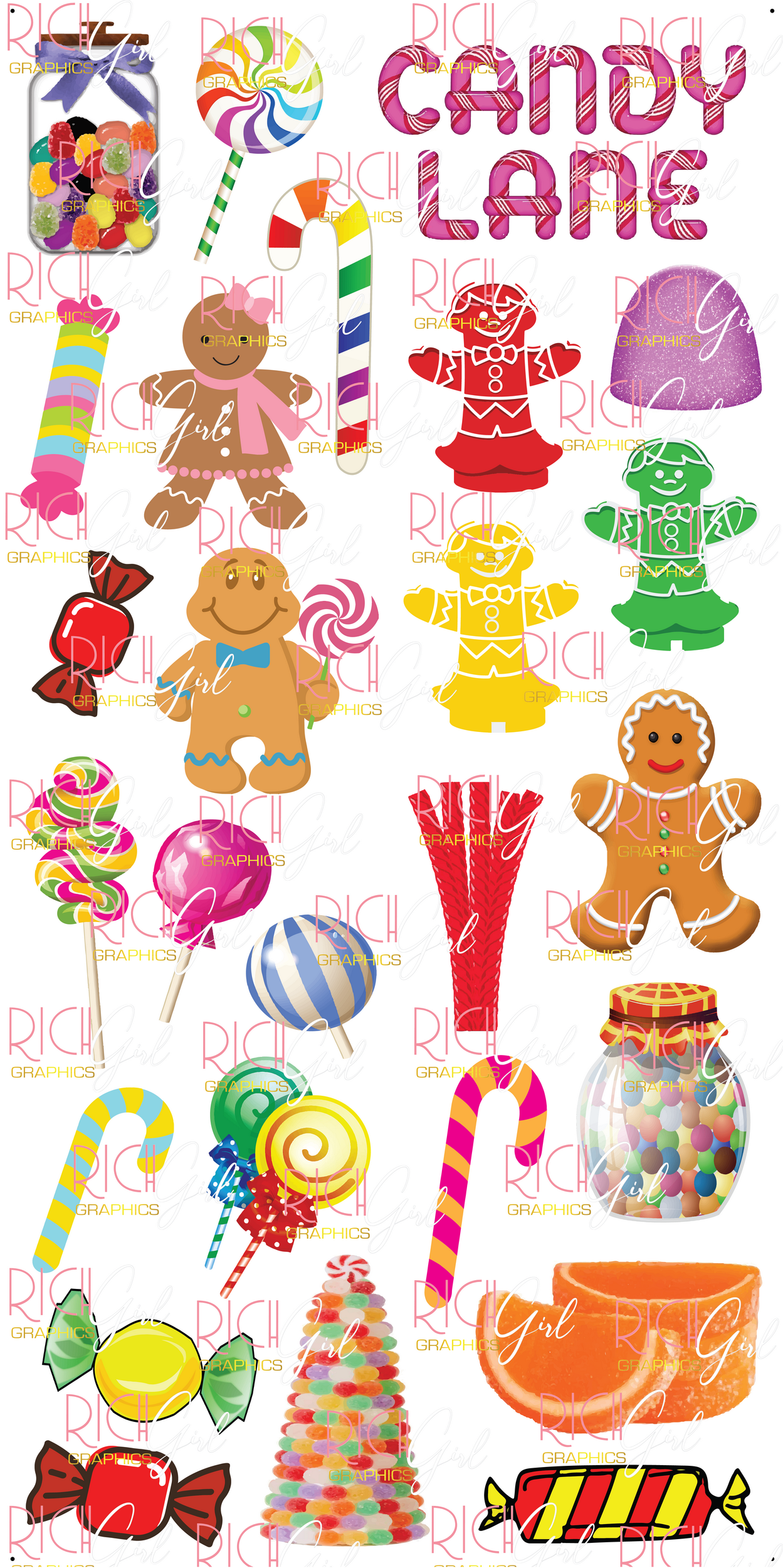 Candy Lane Yard Card