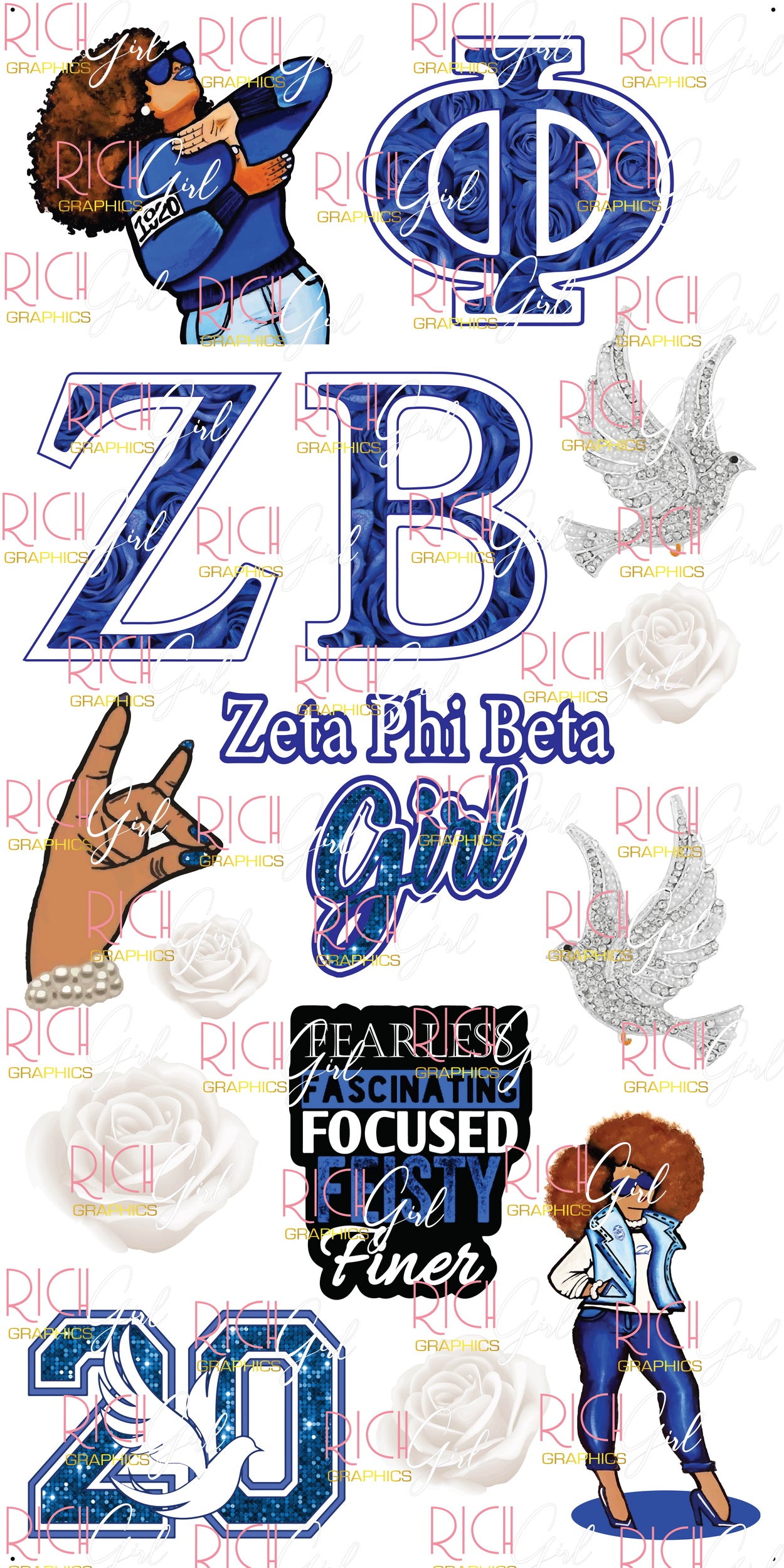 Zeta Rose Yard Card