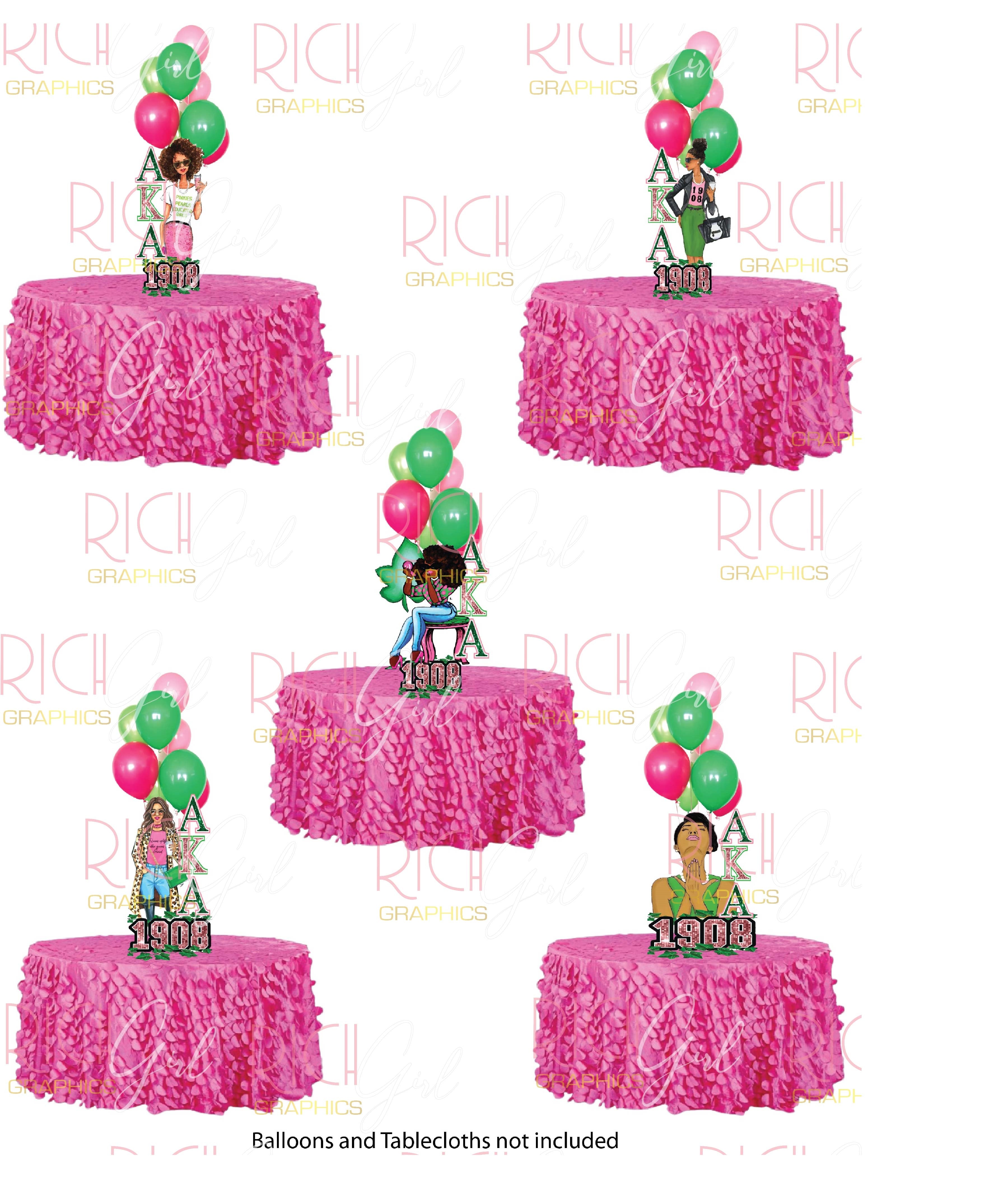 5-Piece Set AKA Pretty Girl Centerpieces Cutout