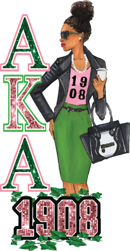 AKA Pretty Girl Centerpiece Cutout