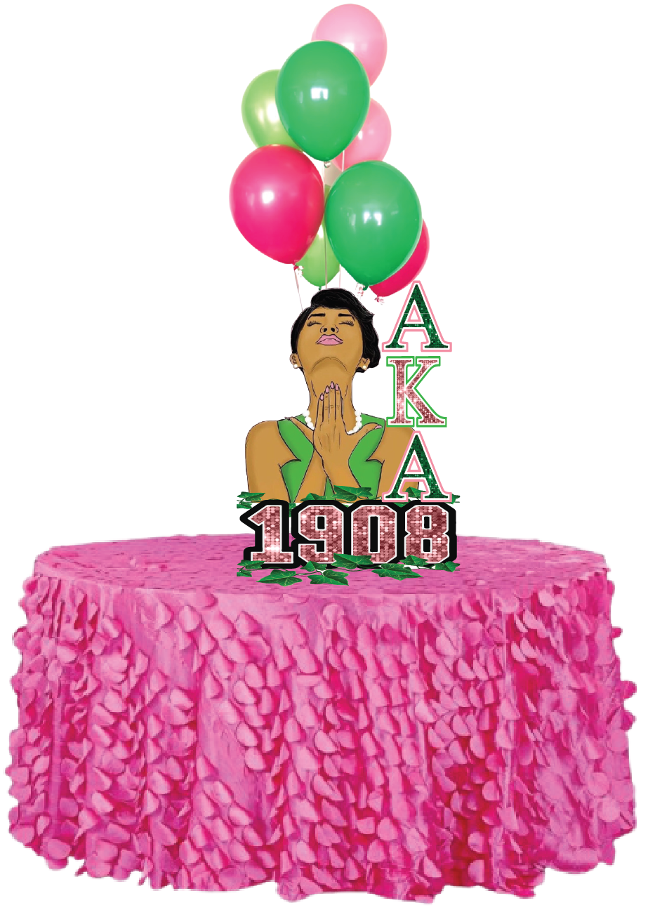 AKA Pretty Girl Centerpiece Cutout