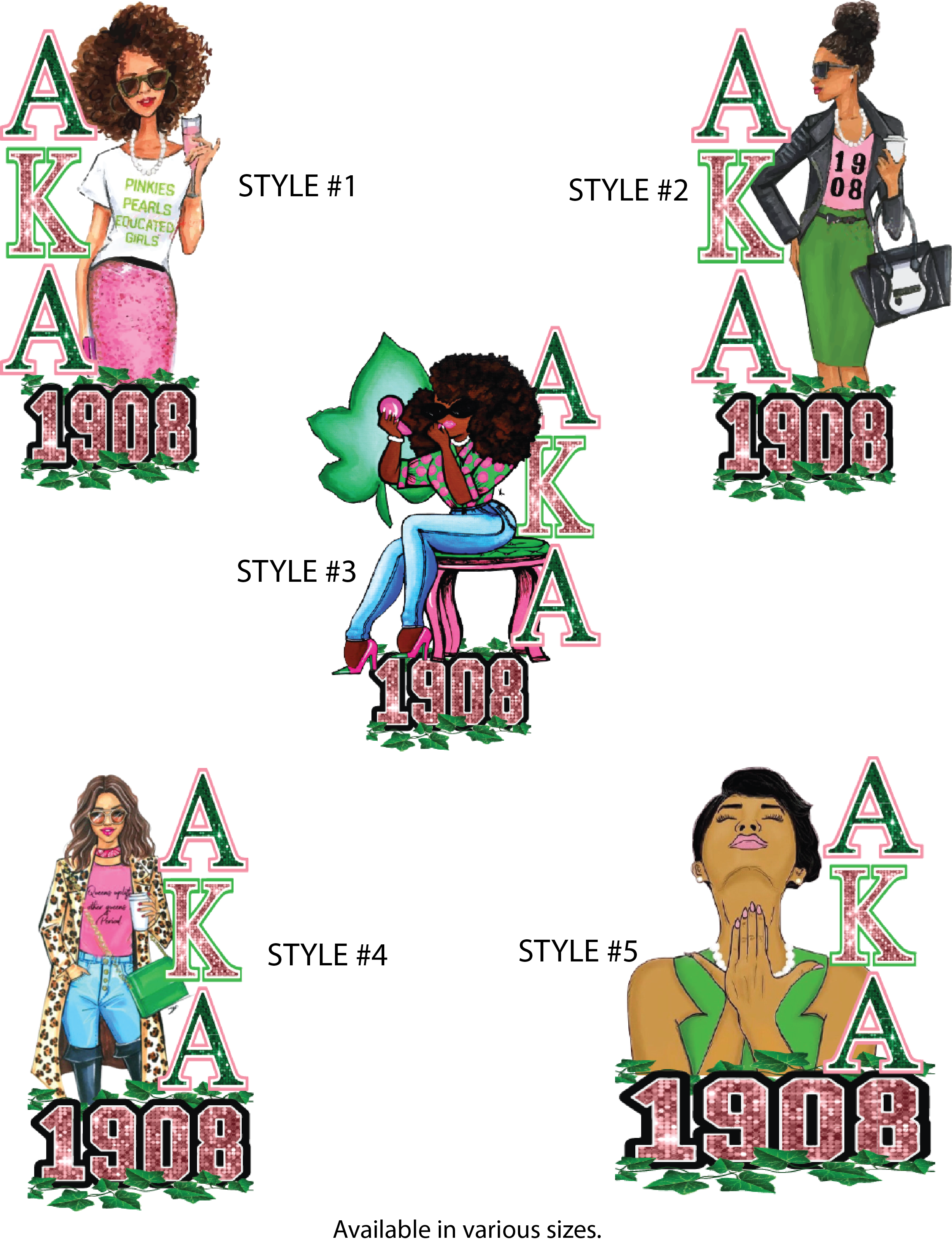 AKA Pretty Girl Centerpiece Cutout