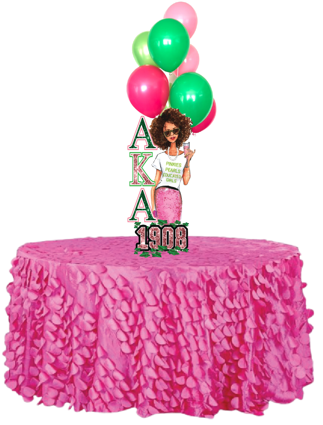 AKA Pretty Girl Centerpiece Cutout