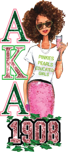 AKA Pretty Girl Centerpiece Cutout