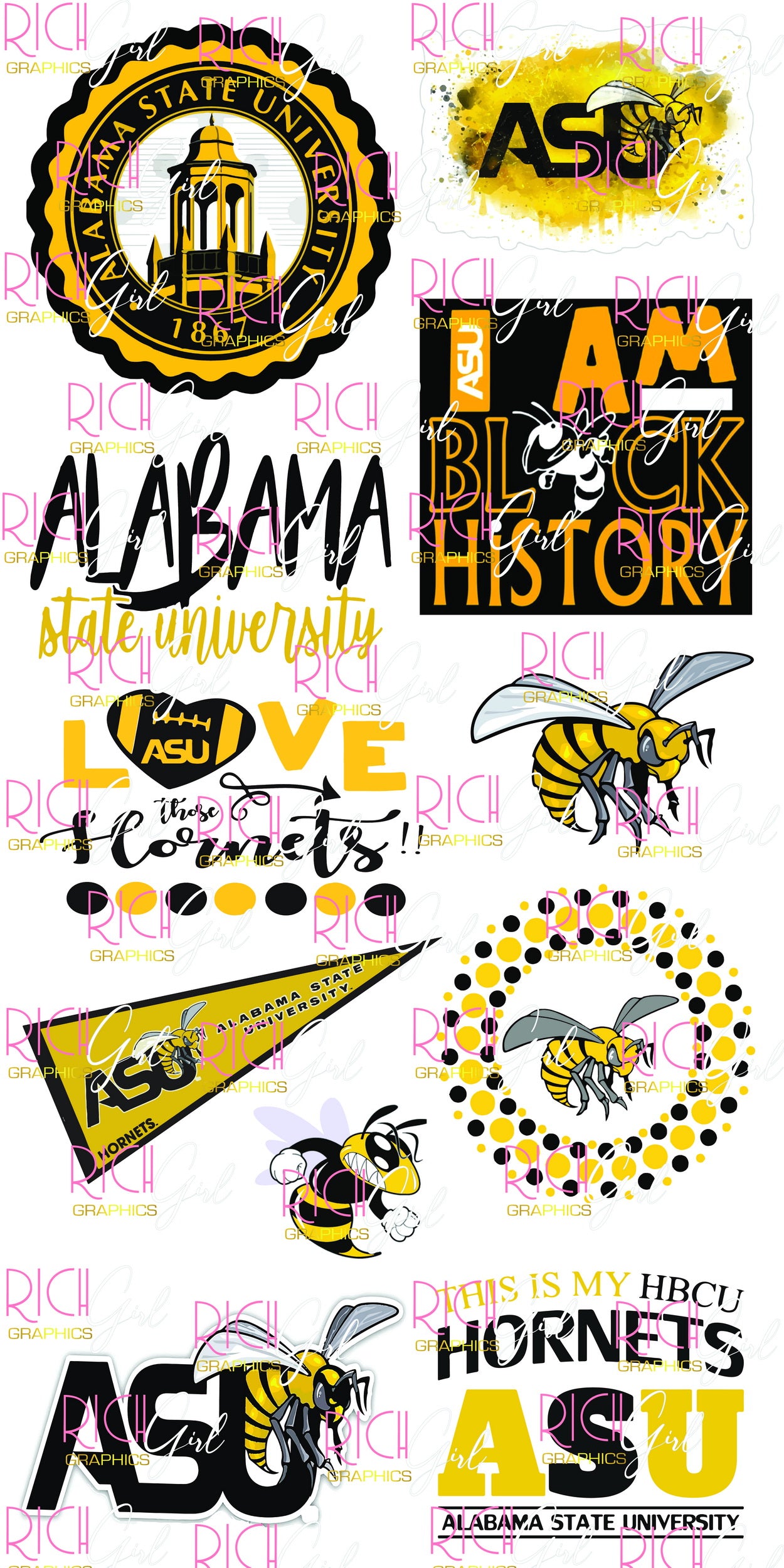 Alabama State University Yard Card