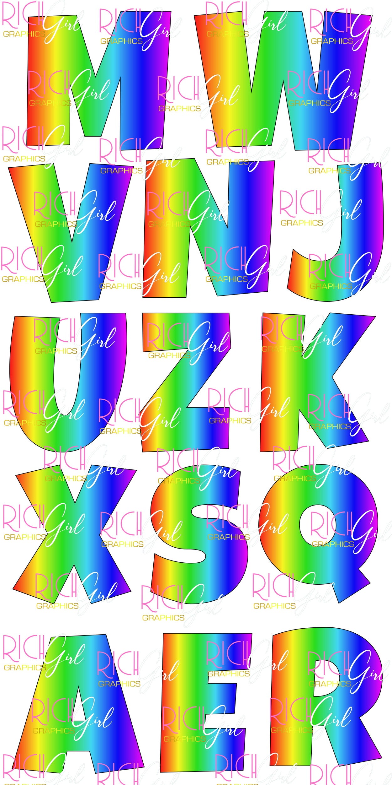 Alphabet Set 18-Inch LG Font Yard Card (Available in Plain and Sparkle)