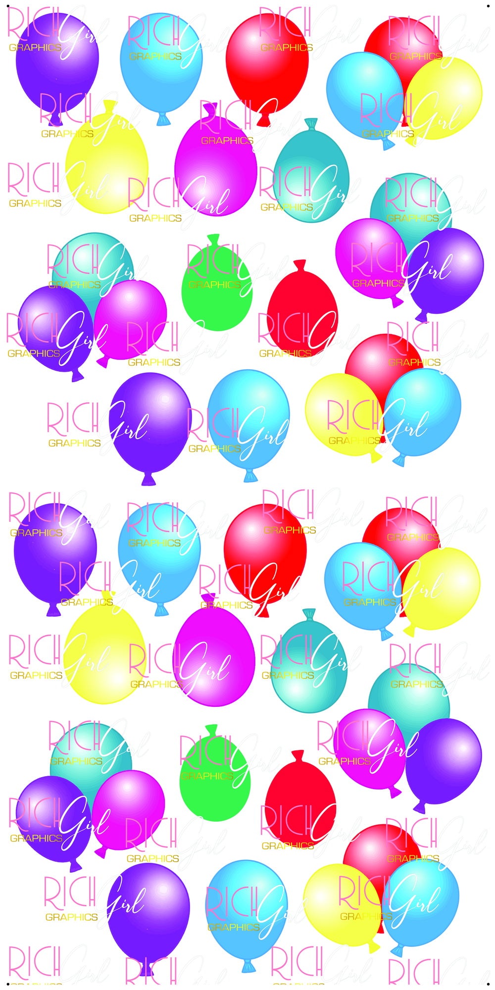 Balloon Flair #1 Single and Cluster Combo Yard Card (Available in Full and Half Sheets)