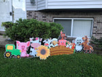 Barnyard Farm Animals Yard Card Set | Farm Birthday Party Lawn Signs