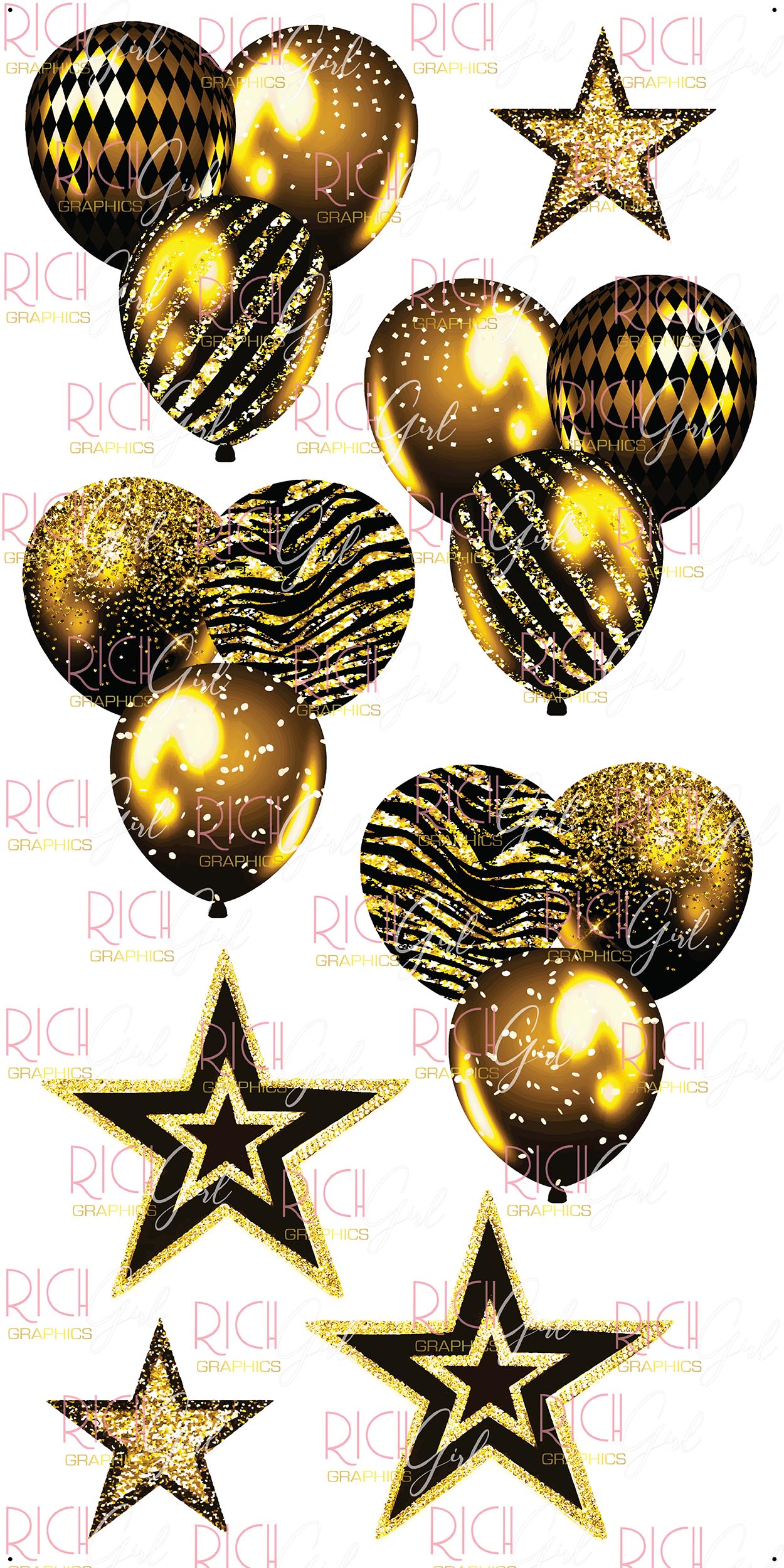 Black and Gold Balloon Bundles