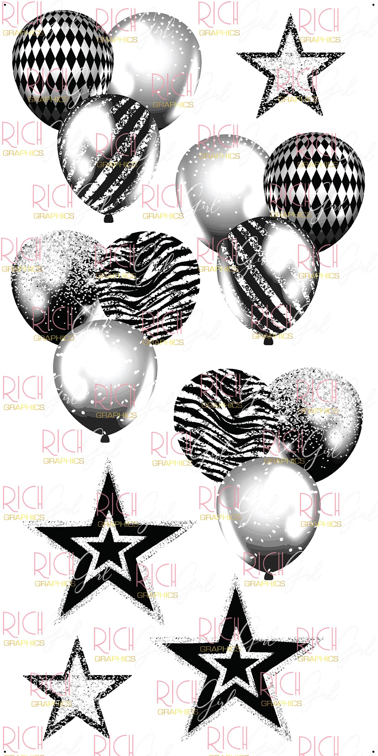 Black and White Balloon Bundles
