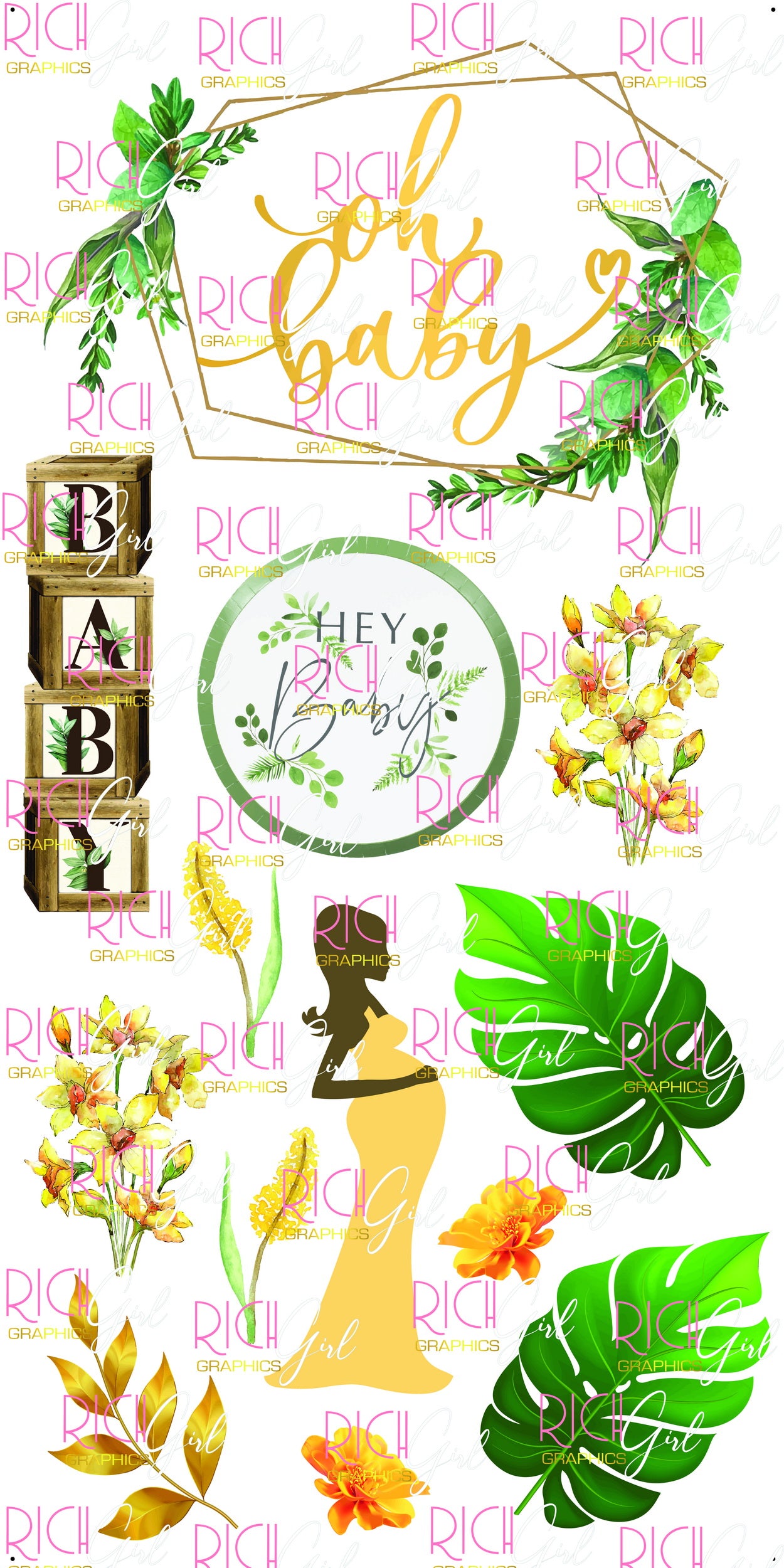 Botanical Baby Yard Card