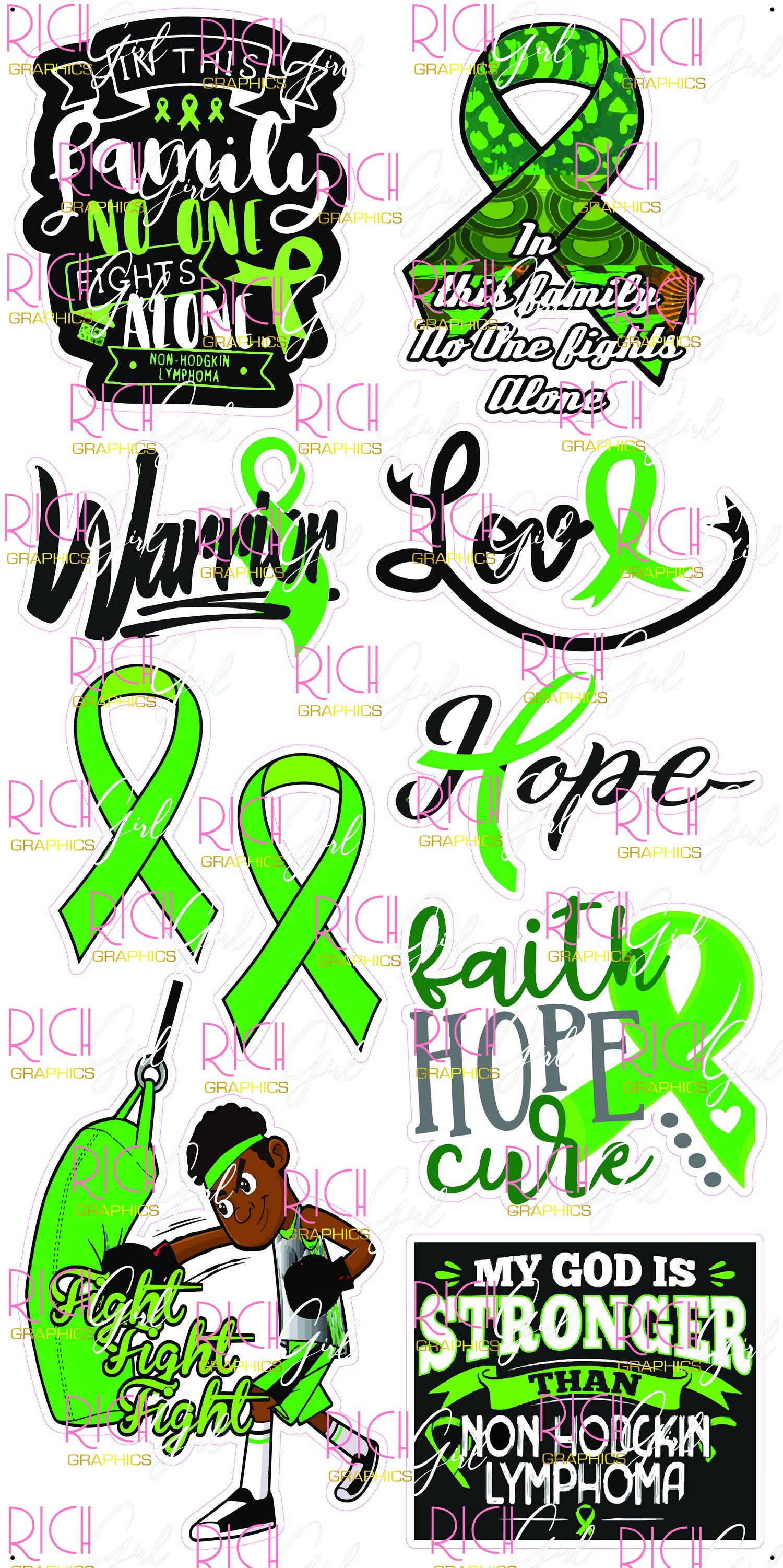 Cancer - Green Ribbon Yard Card