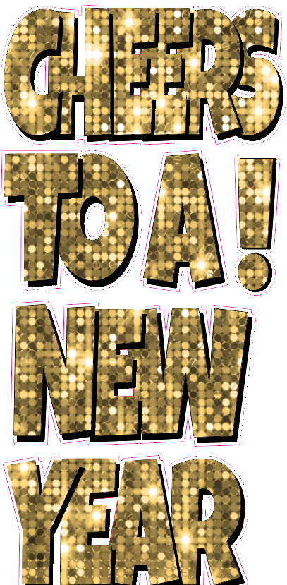 EZ-Set Cheers To A New Year! Yard Card