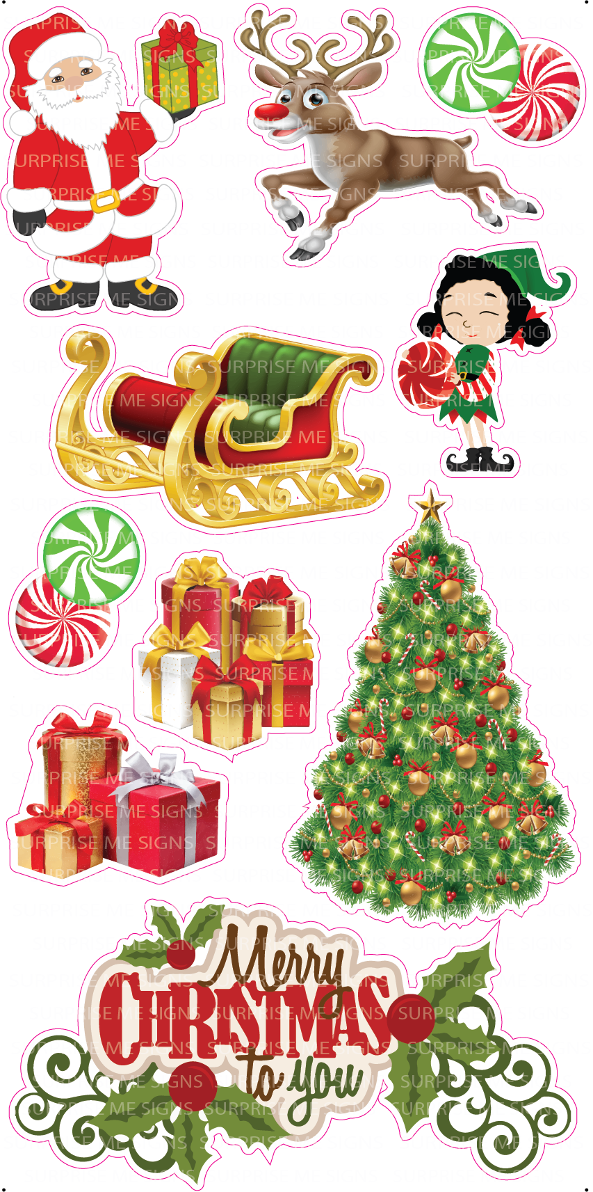 Merry Christmas 1 Yard Card