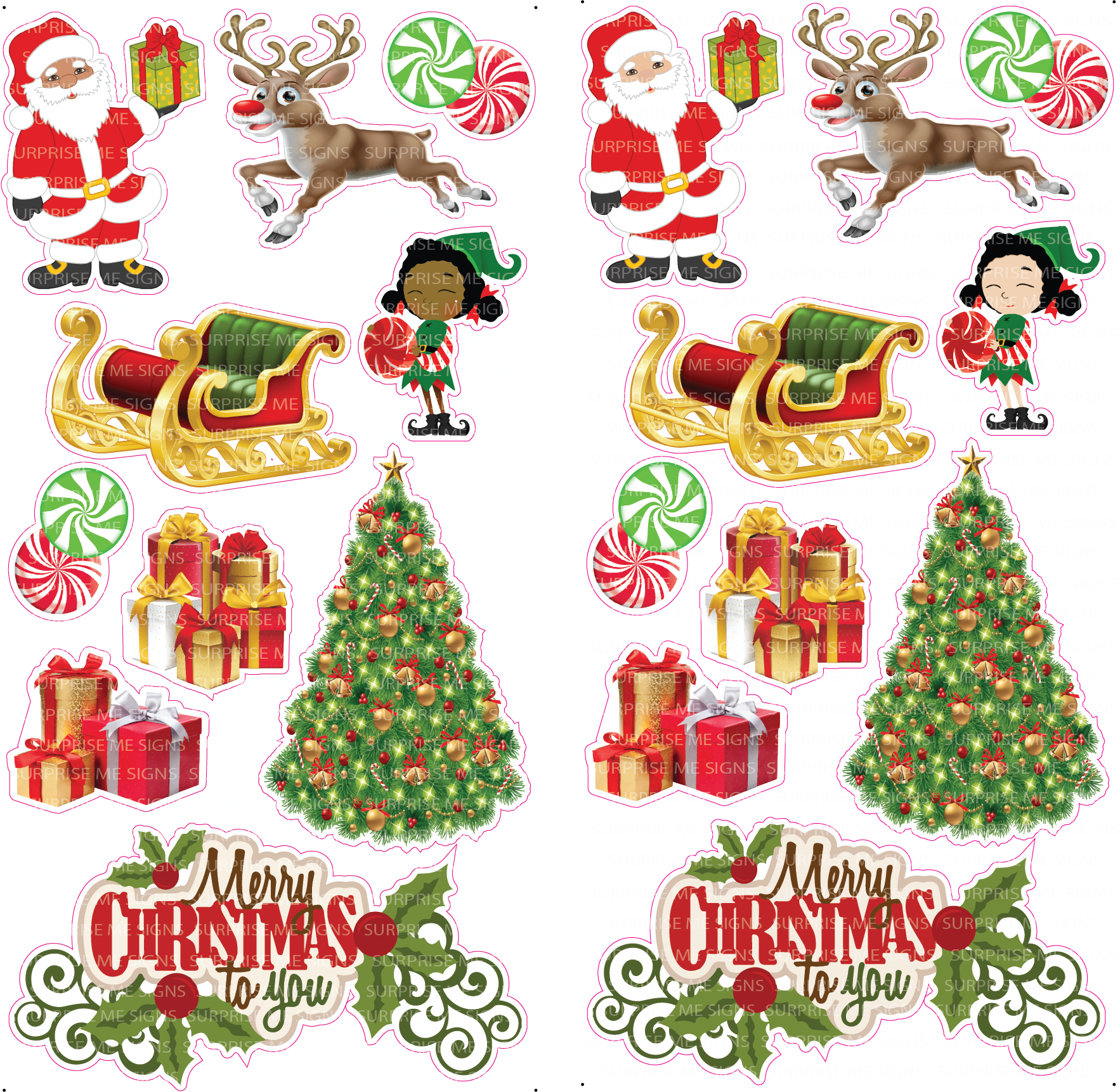 Merry Christmas 1 Yard Card