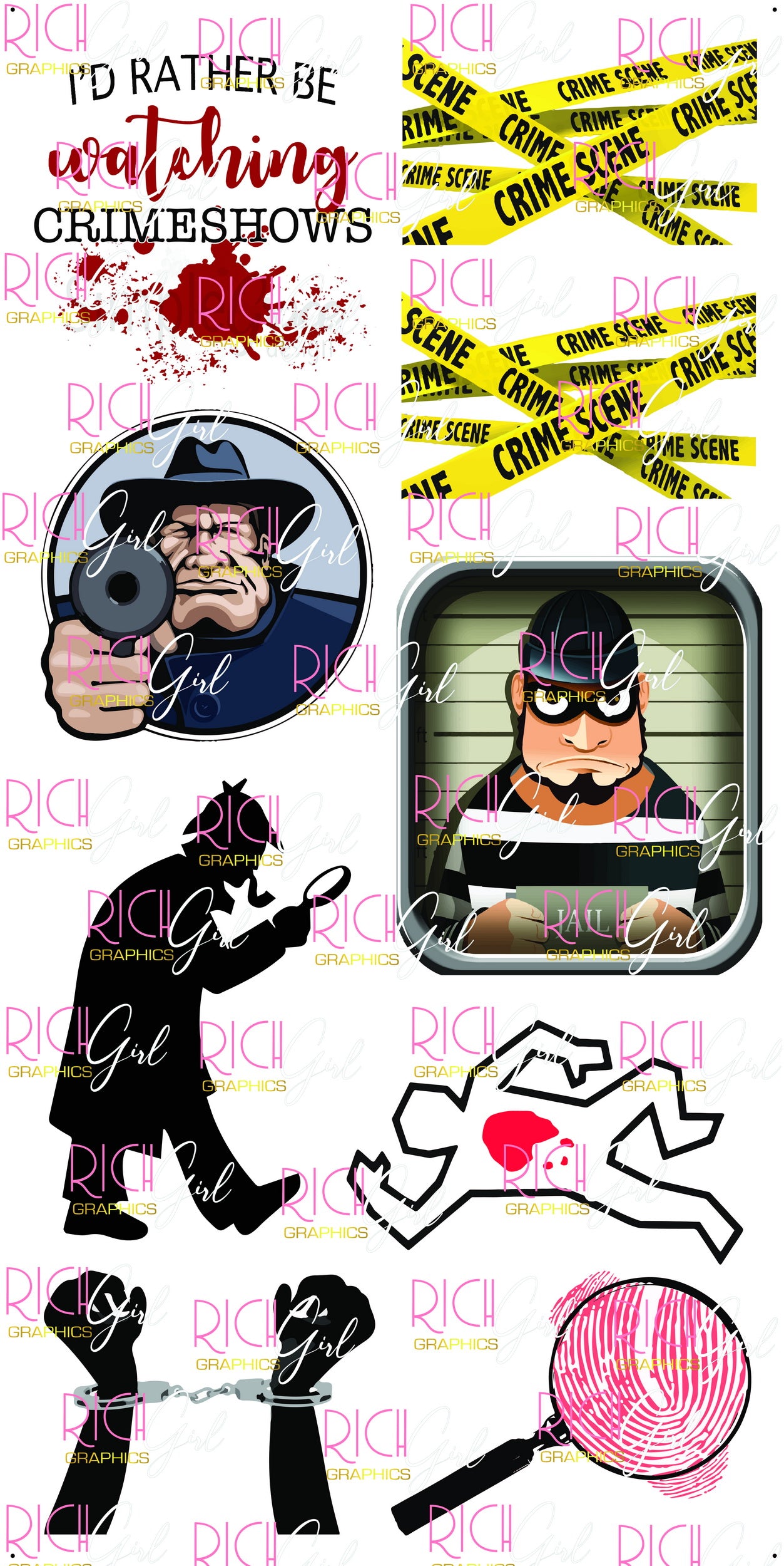 Crime Show Junkie Yard Card