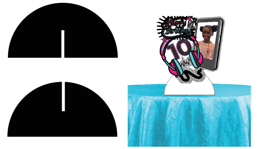 AKA Pretty Girl Centerpiece Cutout