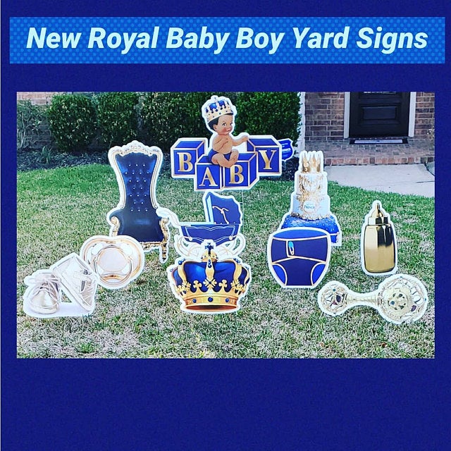 Golden Prince Baby BOY Yard Card
