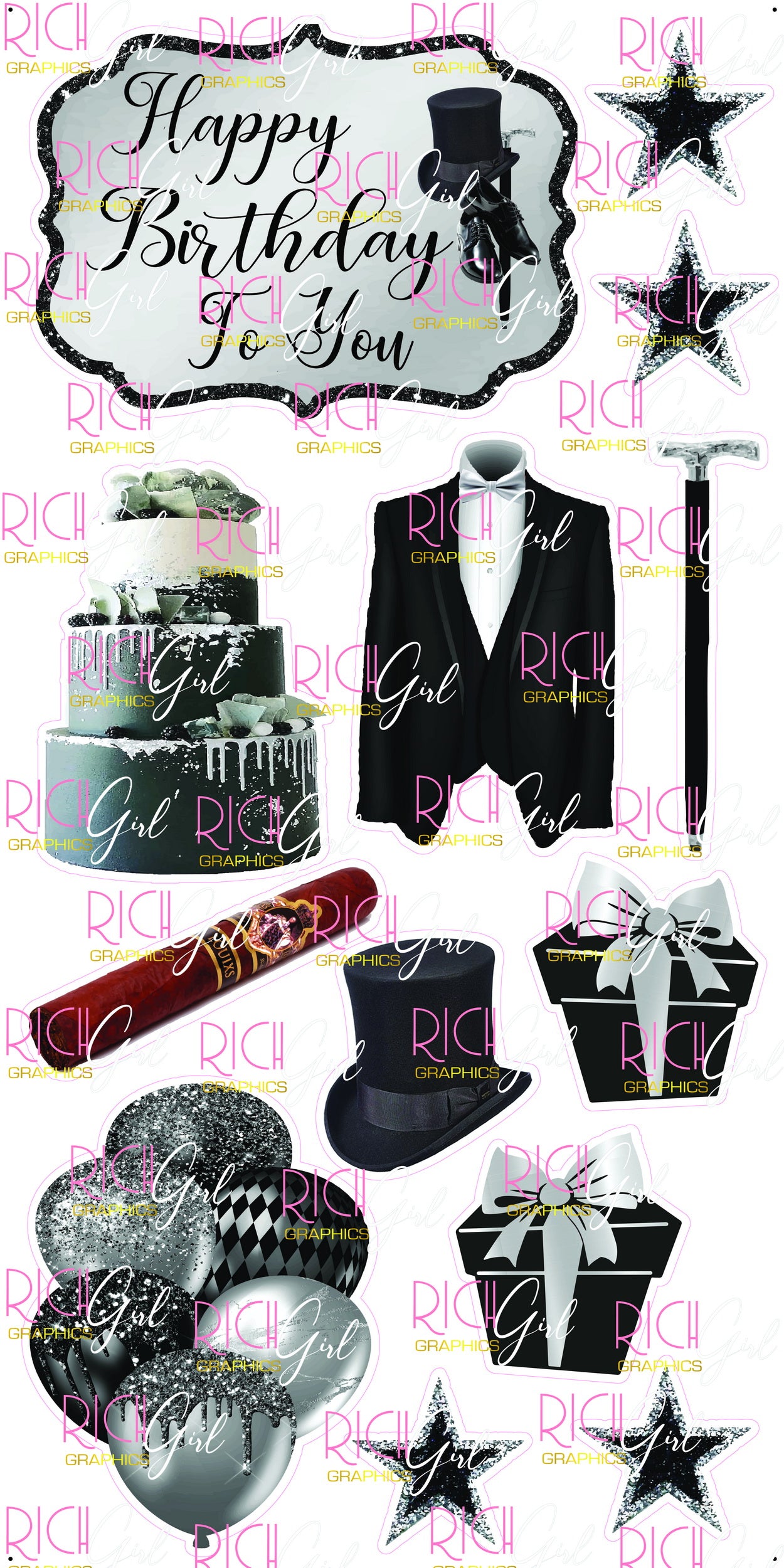 Dapper Man Yard Card